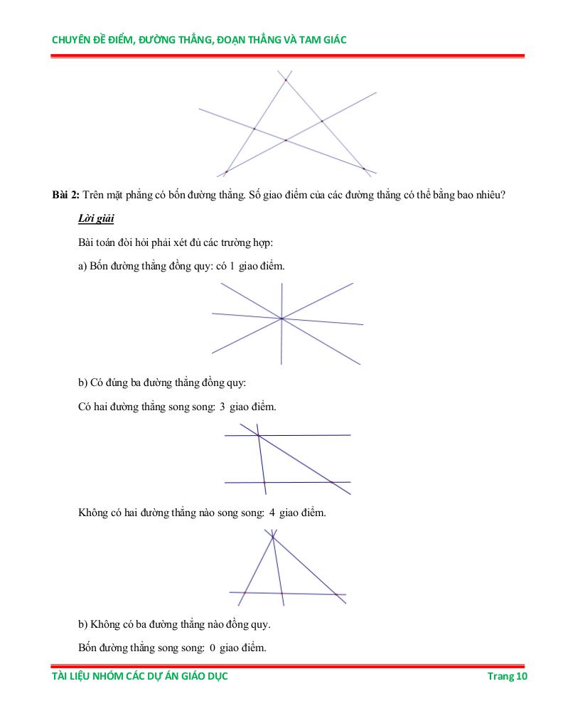 chuyên đề điểm, đường thẳng, đoạn thẳng và tam giác ôn thi học sinh giỏi toán 6 9