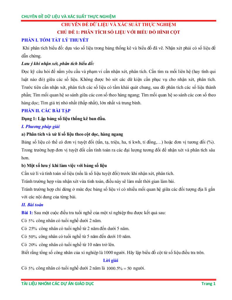 chuyên đề dữ liệu và xác suất thực nghiệm ôn thi học sinh giỏi toán 6 0