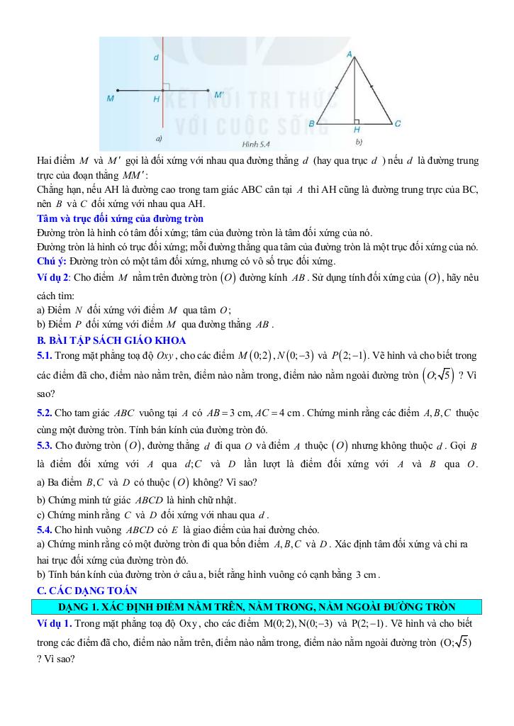 chuyên đề đường tròn toán 9 knttvcs 1