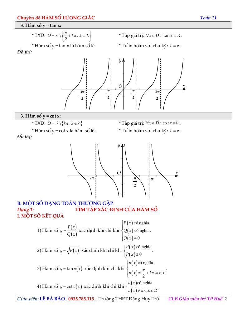 chuyên đề hàm số lượng giác môn toán 11 định hướng cấu trúc mới 2