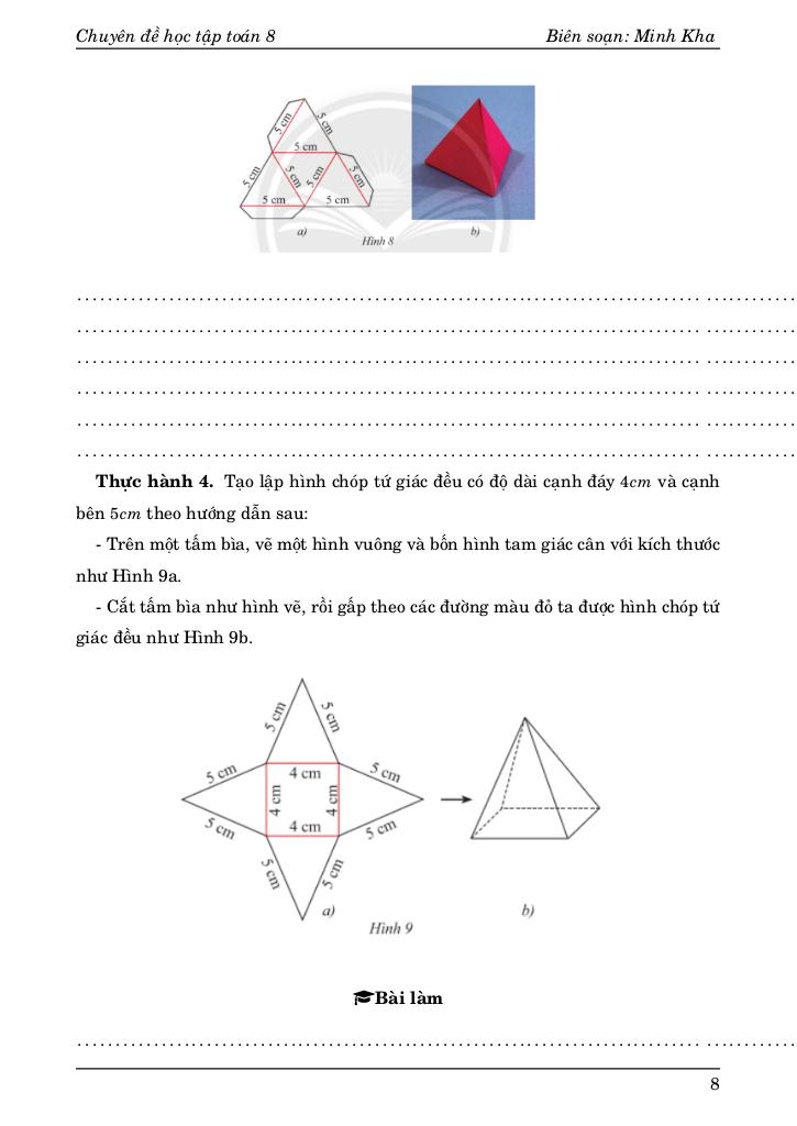 chuyên đề học tập môn toán 8 tập 1 phần hình học và đo lường 8
