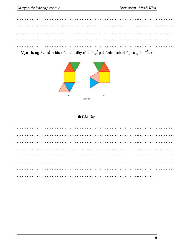 chuyên đề học tập môn toán 8 tập 1 phần hình học và đo lường 9