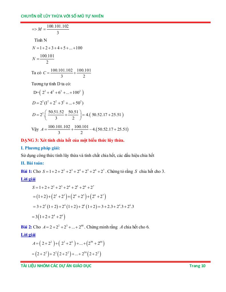chuyên đề lũy thừa với số mũ tự nhiên ôn thi học sinh giỏi toán 6 9