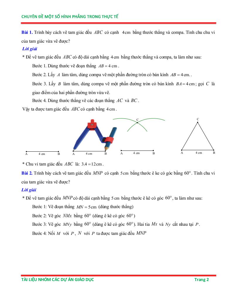 chuyên đề một số hình phẳng trong thực tiễn ôn thi học sinh giỏi toán 6 1