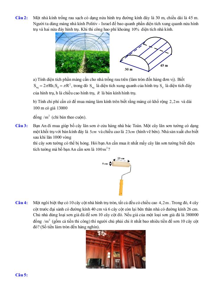 chuyên đề nón – trụ – cầu và hình khối ôn thi vào lớp 10 7