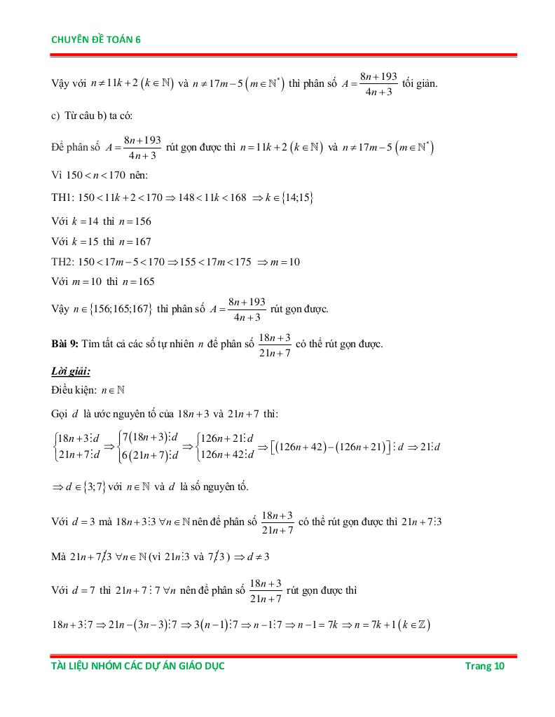 chuyên đề phân số ôn thi học sinh giỏi toán 6 9