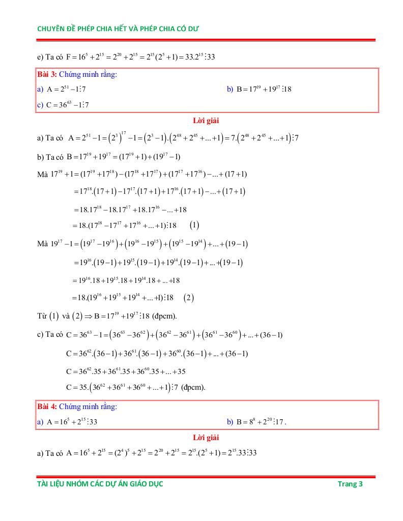 chuyên đề phép chia hết và phép chia có dư ôn thi học sinh giỏi toán 6 2