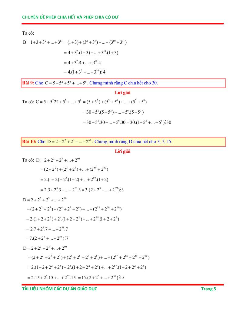 chuyên đề phép chia hết và phép chia có dư ôn thi học sinh giỏi toán 6 4