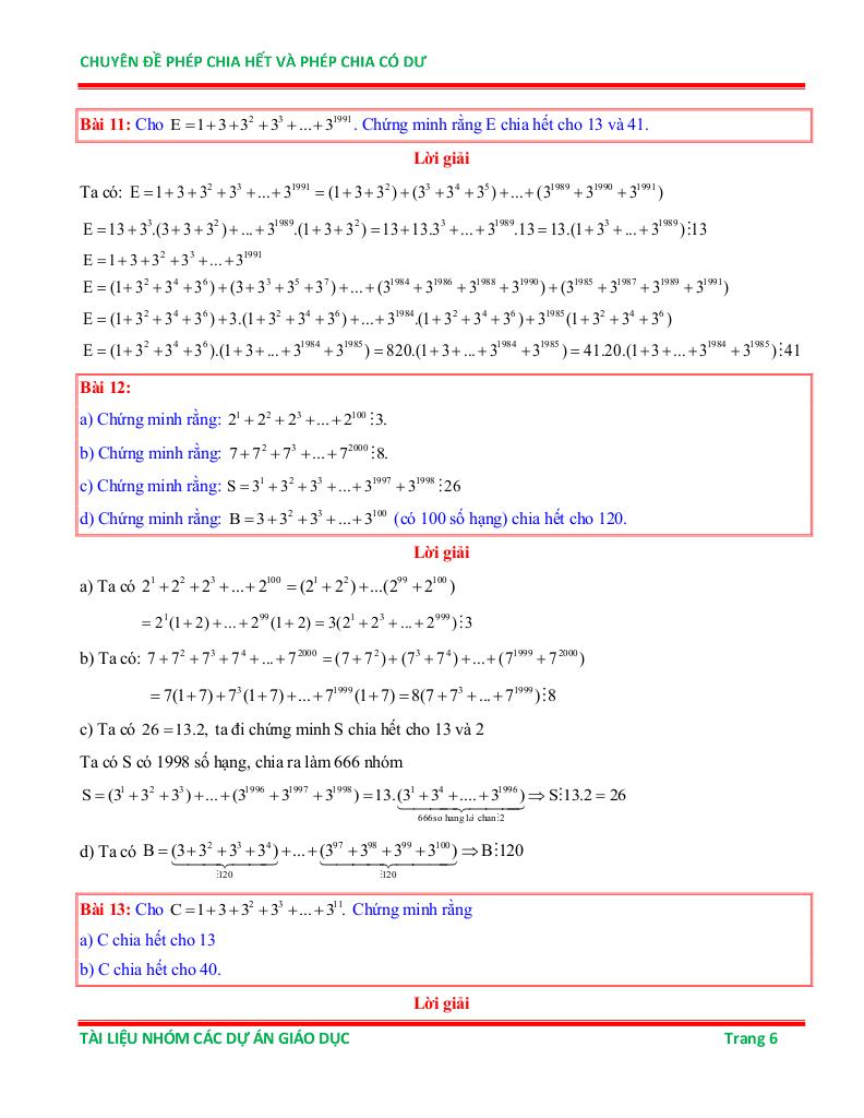 chuyên đề phép chia hết và phép chia có dư ôn thi học sinh giỏi toán 6 5