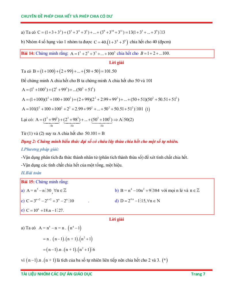 chuyên đề phép chia hết và phép chia có dư ôn thi học sinh giỏi toán 6 6