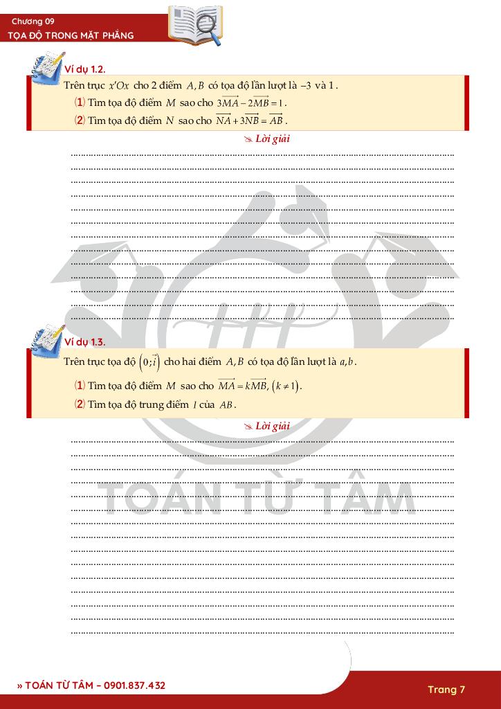 chuyên đề phương pháp tọa độ trong mặt phẳng toán 10 7