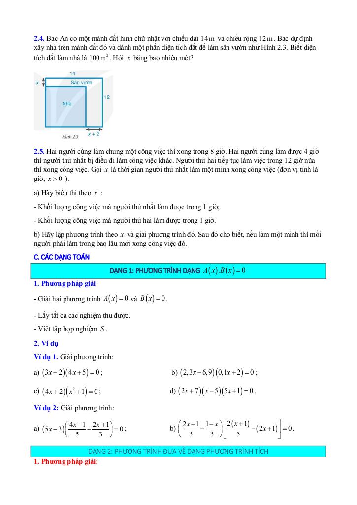 chuyên đề phương trình và bất phương trình bậc nhất một ẩn toán 9 knttvcs 1