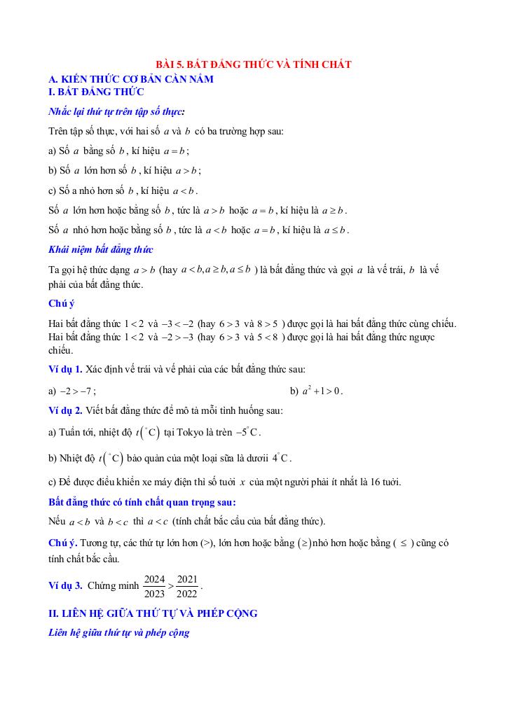 chuyên đề phương trình và bất phương trình bậc nhất một ẩn toán 9 knttvcs 6