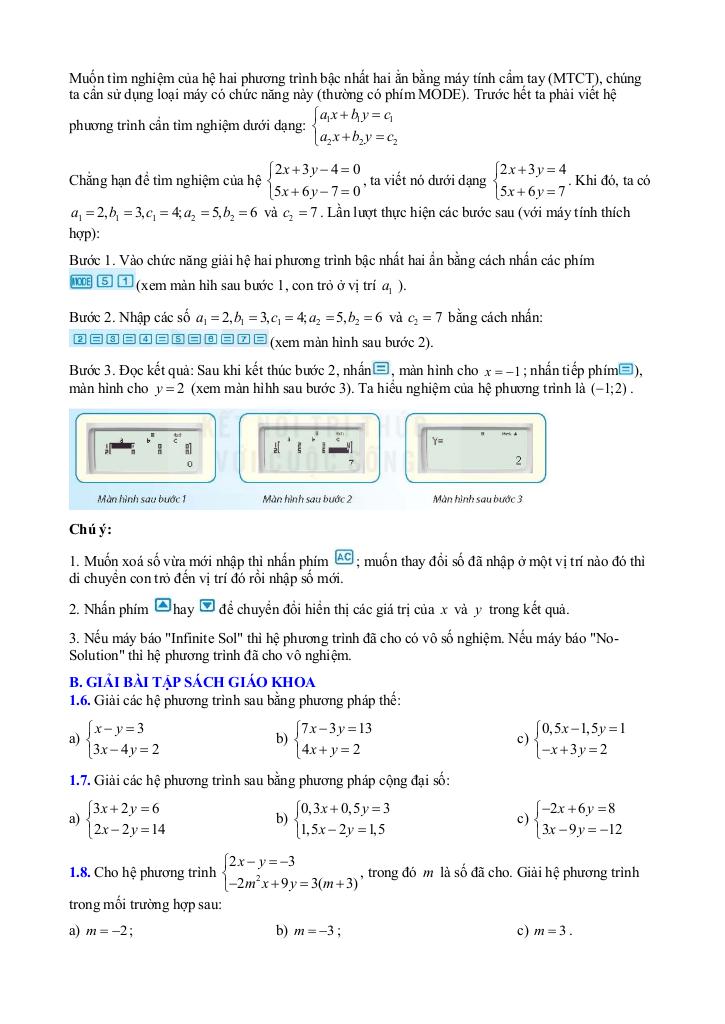 chuyên đề phương trình và hệ hai phương trình bậc nhất hai ẩn toán 9 knttvcs 6