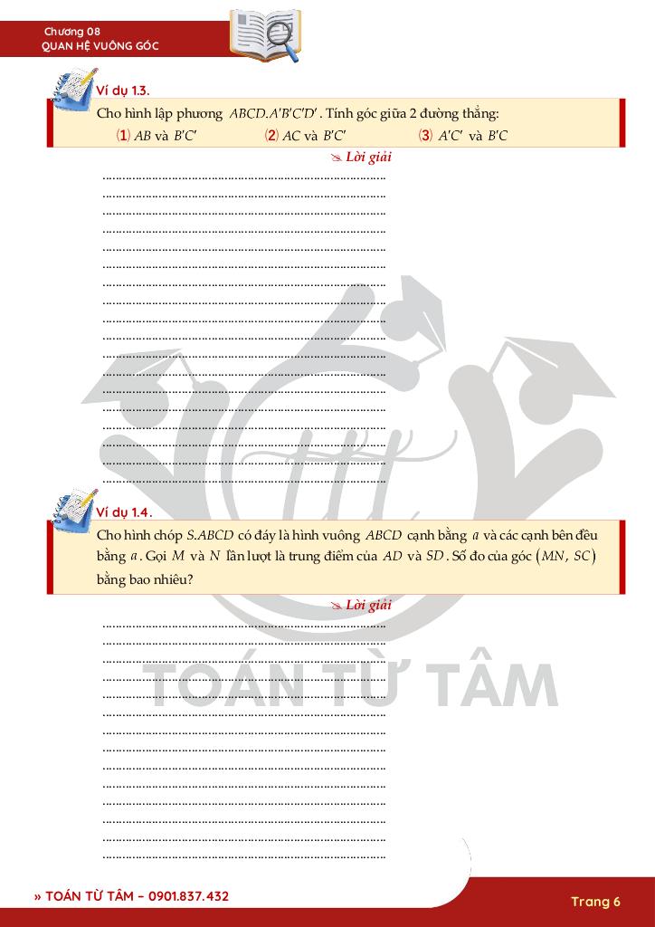 chuyên đề quan hệ vuông góc trong không gian toán 11 6