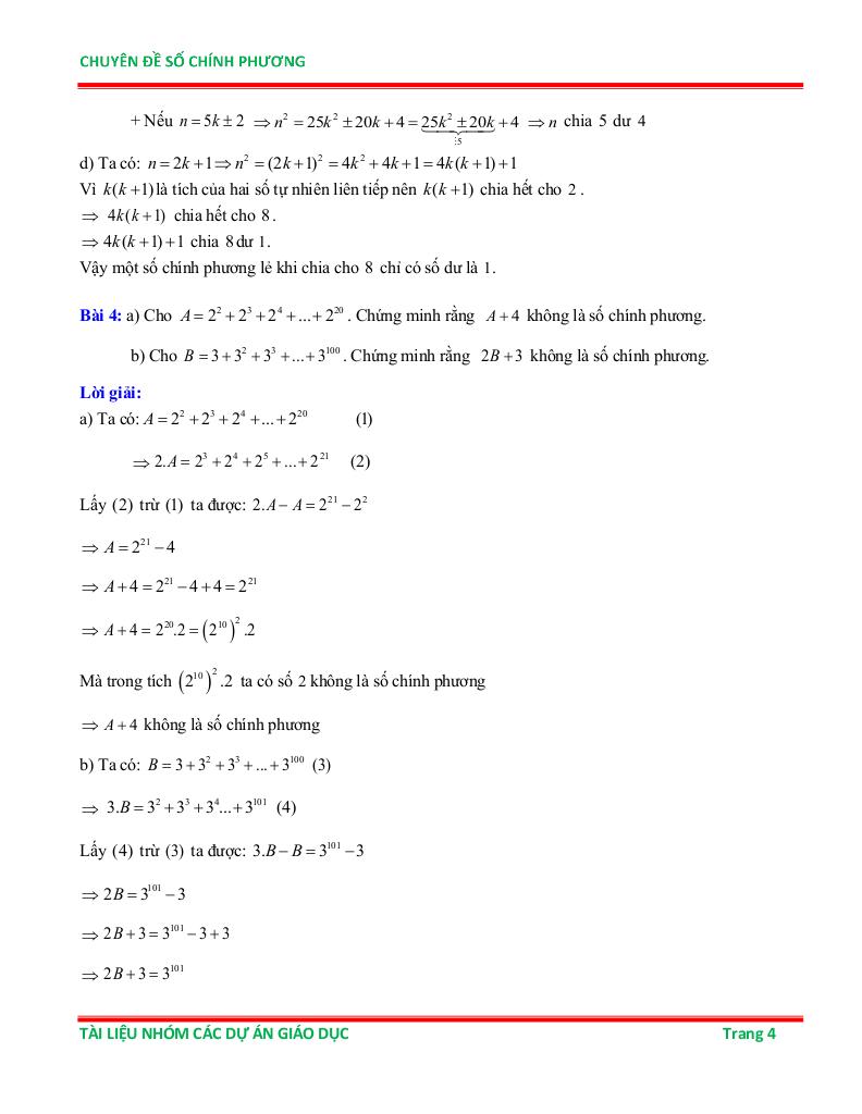 chuyên đề số chính phương ôn thi học sinh giỏi toán 6 3