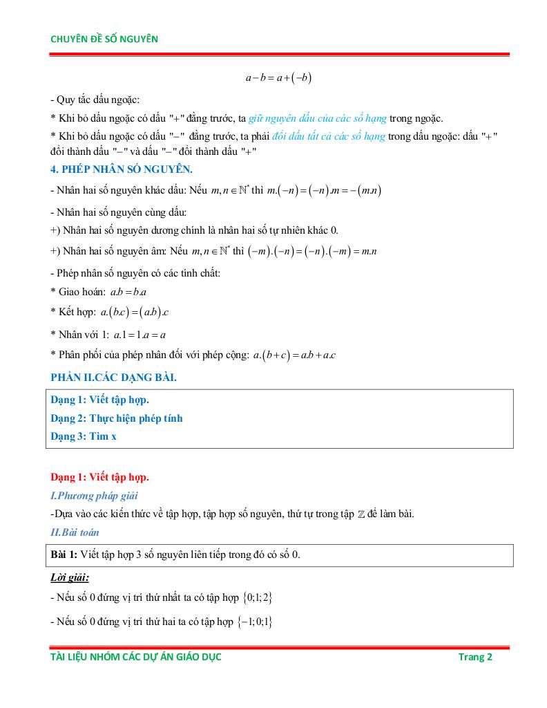 chuyên đề số nguyên ôn thi học sinh giỏi toán 6 1