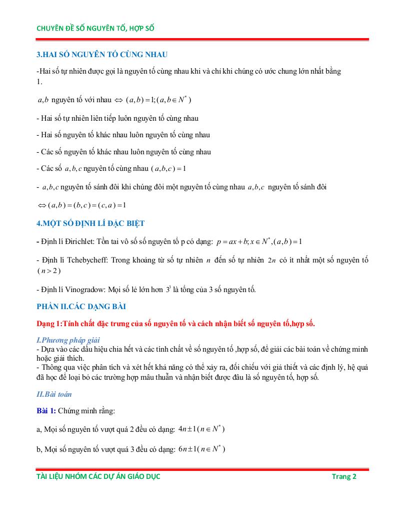 chuyên đề số nguyên tố và hợp số ôn thi học sinh giỏi toán 6 1