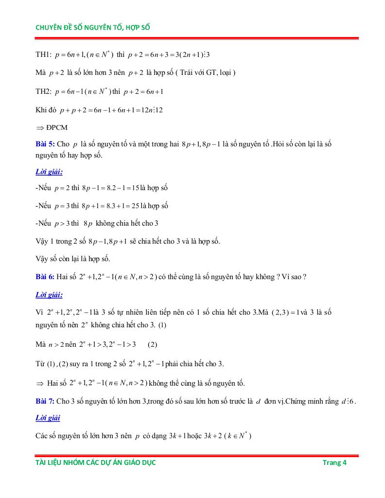 chuyên đề số nguyên tố và hợp số ôn thi học sinh giỏi toán 6 3