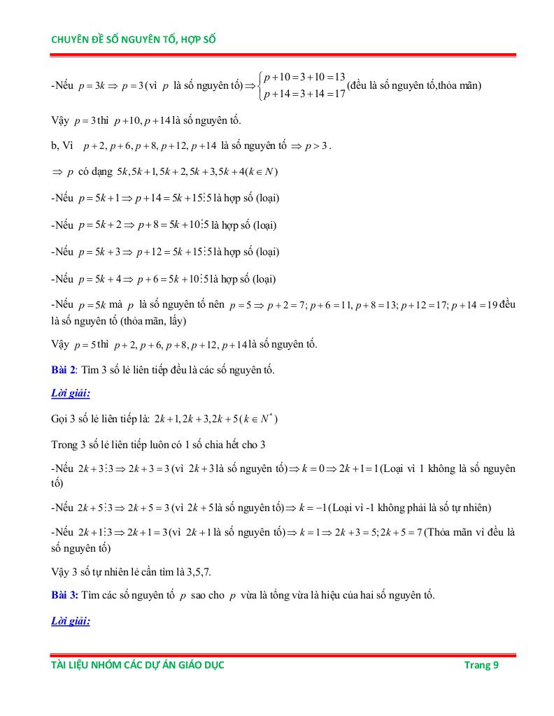 chuyên đề số nguyên tố và hợp số ôn thi học sinh giỏi toán 6 8