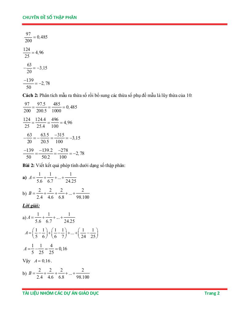 chuyên đề số thập phân ôn thi học sinh giỏi toán 6 1