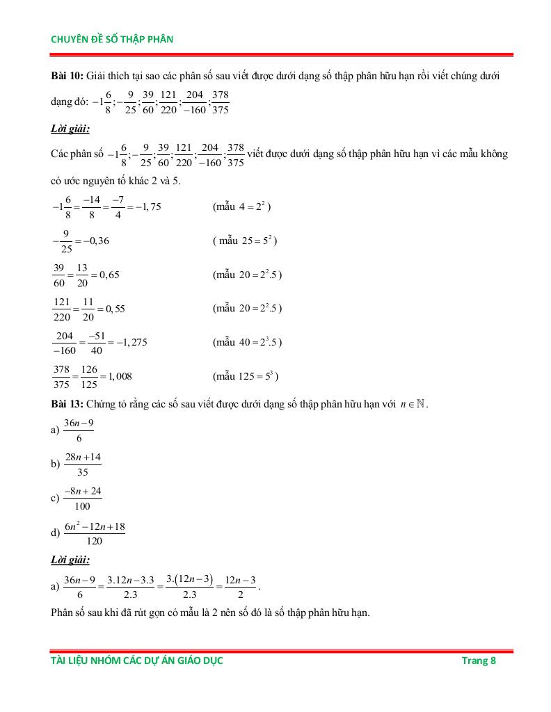 chuyên đề số thập phân ôn thi học sinh giỏi toán 6 7