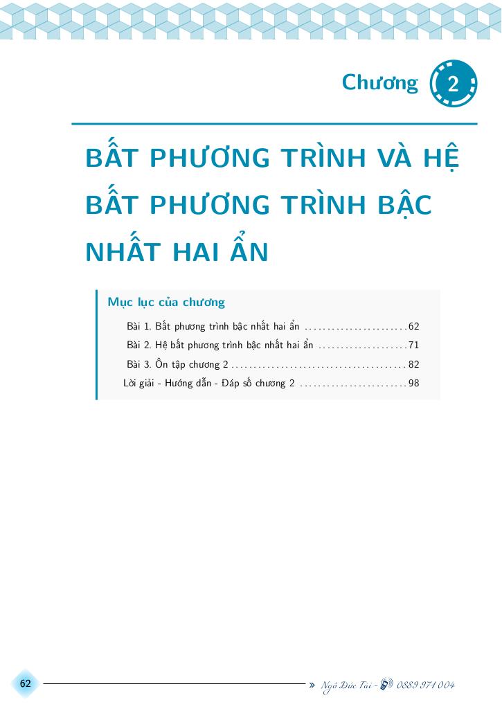 chuyên đề toán 10 chương bất phương trình và hệ bất phương trình bậc nhất hai ẩn 0