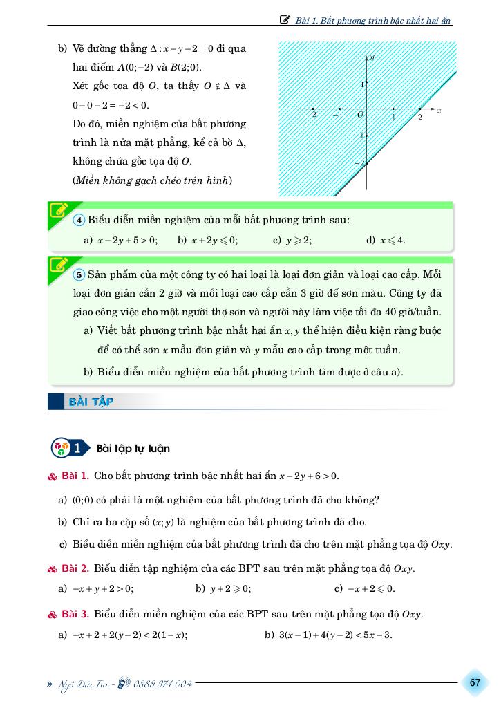 chuyên đề toán 10 chương bất phương trình và hệ bất phương trình bậc nhất hai ẩn 5