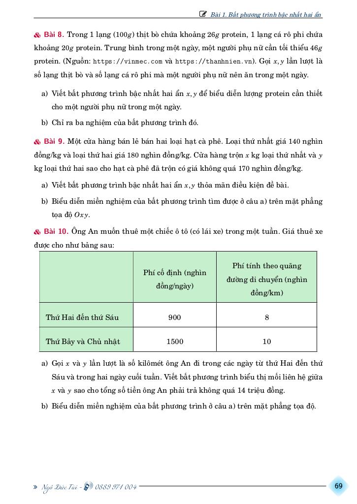 chuyên đề toán 10 chương bất phương trình và hệ bất phương trình bậc nhất hai ẩn 7
