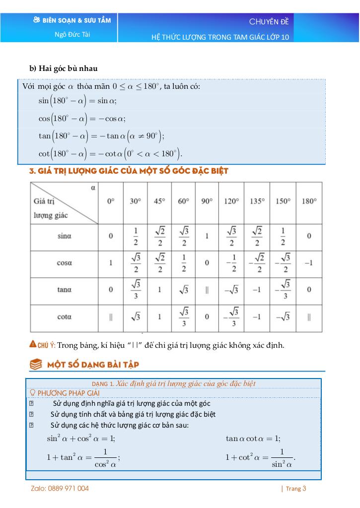 chuyên đề toán 10 chương hệ thức lượng trong tam giác và ứng dụng 3