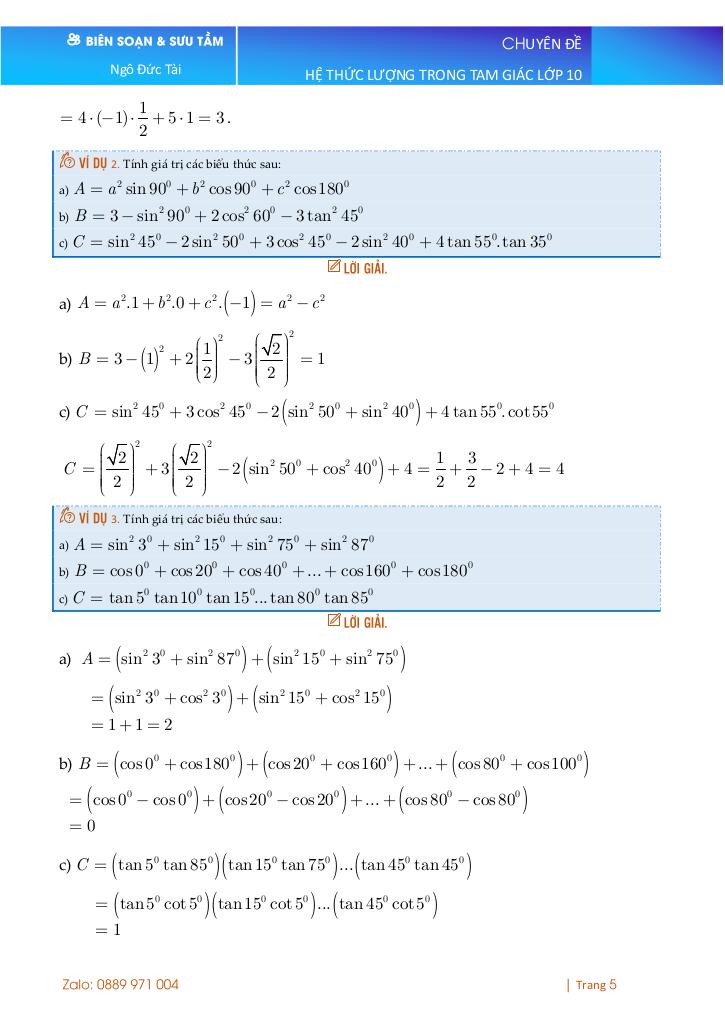 chuyên đề toán 10 chương hệ thức lượng trong tam giác và ứng dụng 5