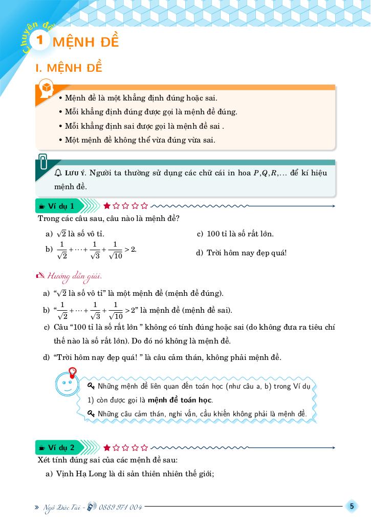 chuyên đề toán 10 chương mệnh đề và tập hợp 1