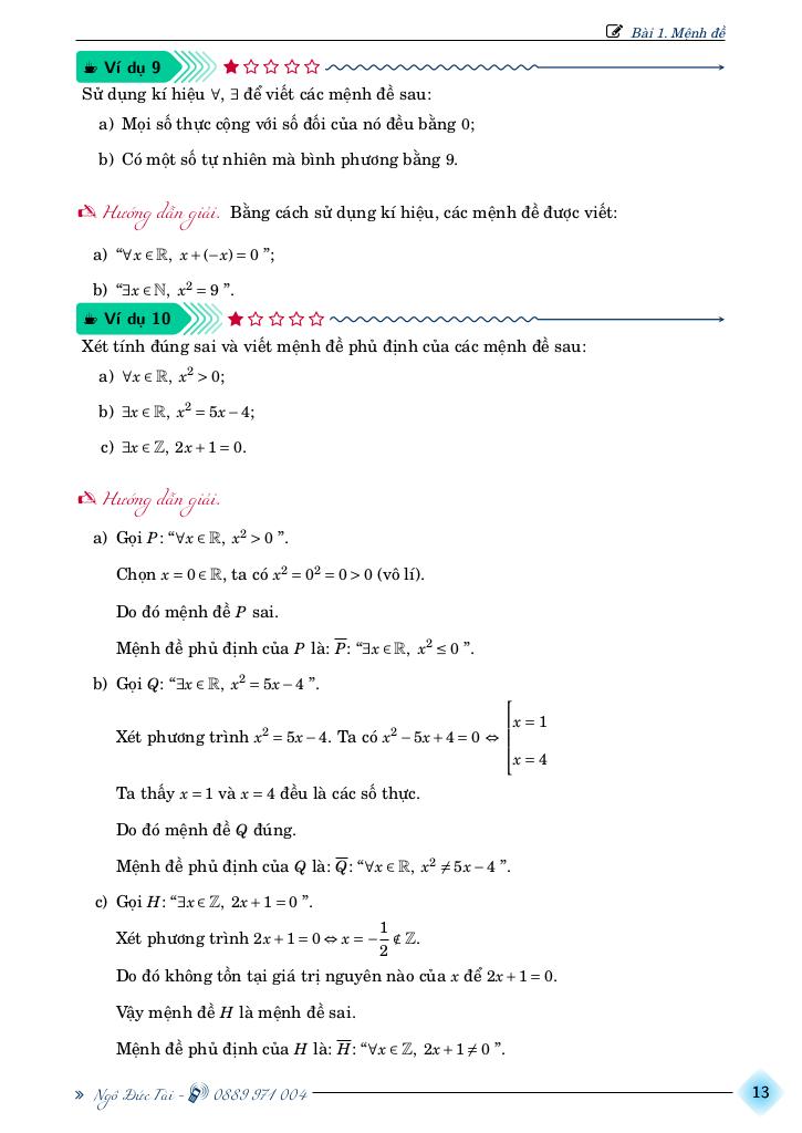 chuyên đề toán 10 chương mệnh đề và tập hợp 9