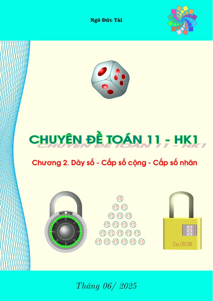 chuyên đề toán 11 chương dãy số, cấp số cộng và cấp số nhân 0