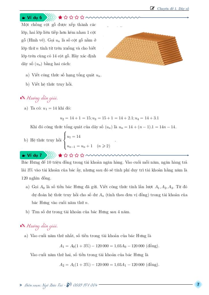 chuyên đề toán 11 chương dãy số, cấp số cộng và cấp số nhân 6