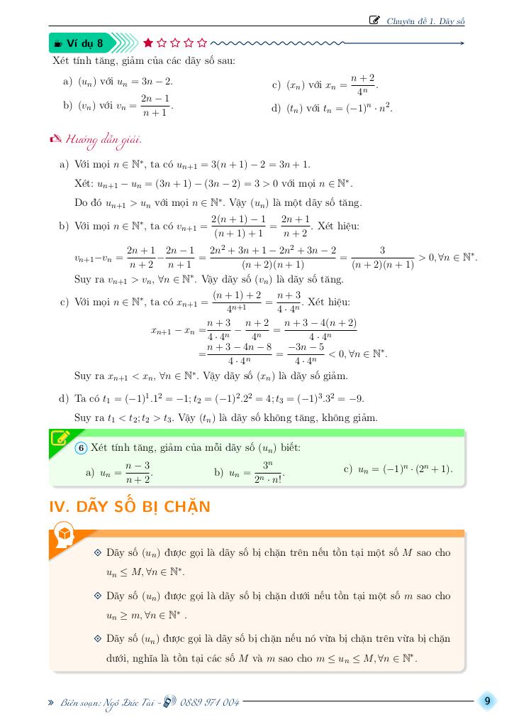 chuyên đề toán 11 chương dãy số, cấp số cộng và cấp số nhân 8