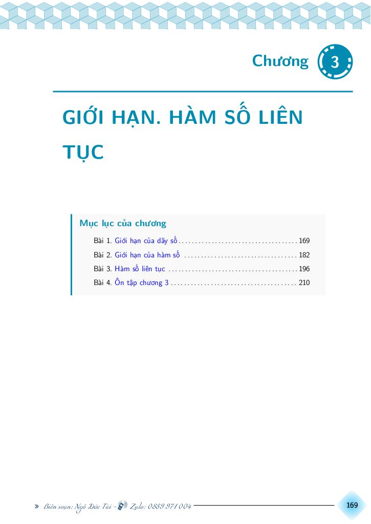 chuyên đề toán 11 chương giới hạn, hàm số liên tục 0