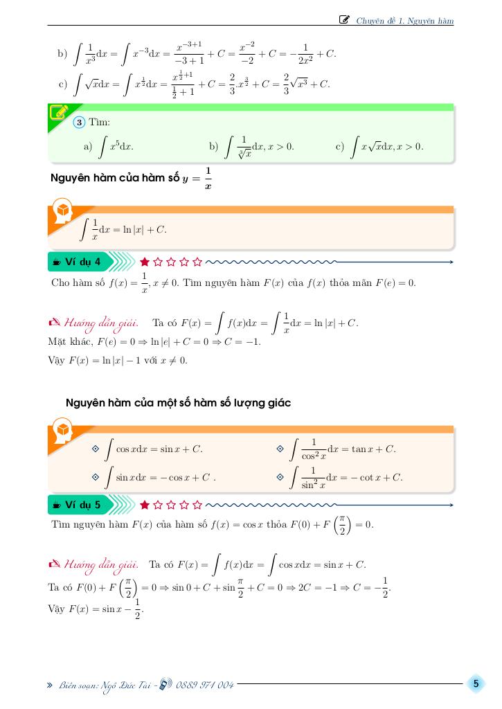 chuyên đề toán 12 học kì 2 theo chương trình mới – ngô đức tài 5