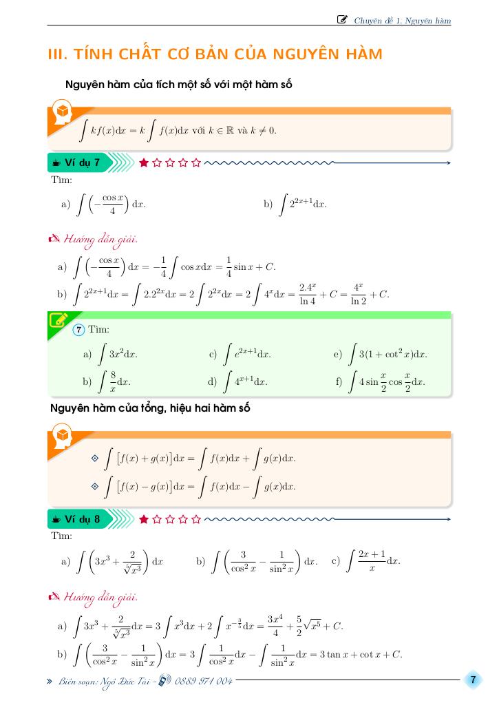 chuyên đề toán 12 học kì 2 theo chương trình mới – ngô đức tài 7