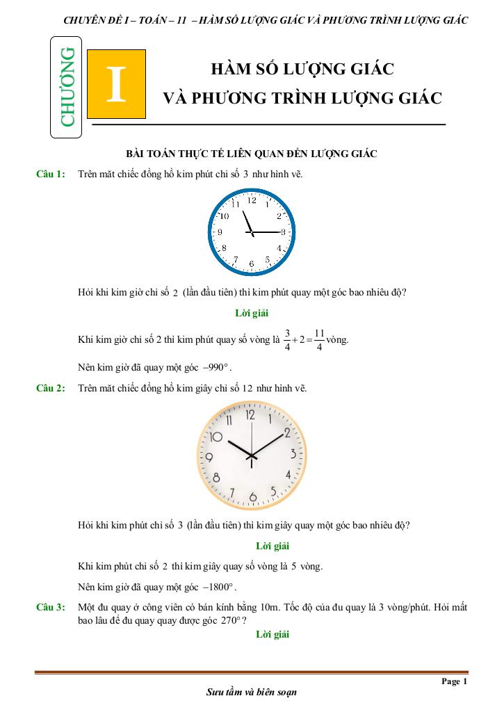 chuyên đề toán thực tế môn toán 11 – huỳnh văn ánh 0