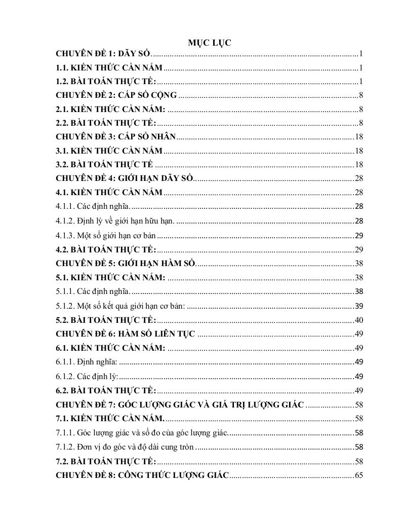 chuyên đề toán thực tế môn toán lớp 11 3