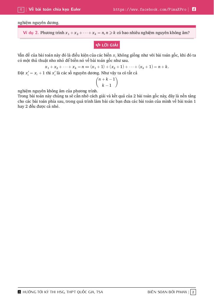 chuyên đề về bài toán chia kẹo euler 1