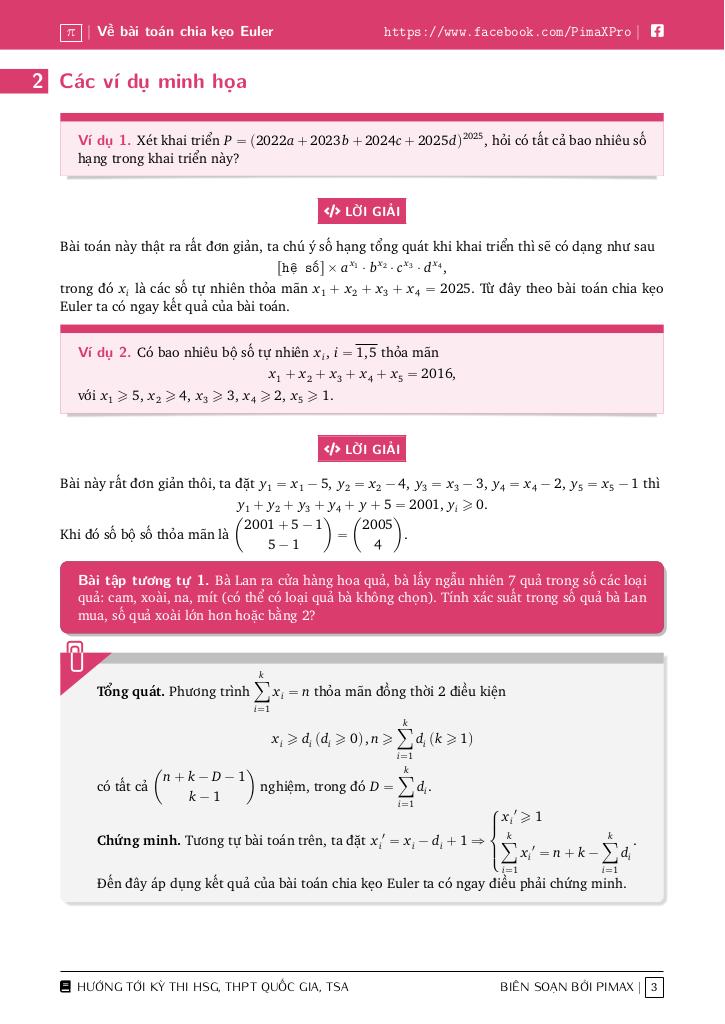 chuyên đề về bài toán chia kẹo euler 2