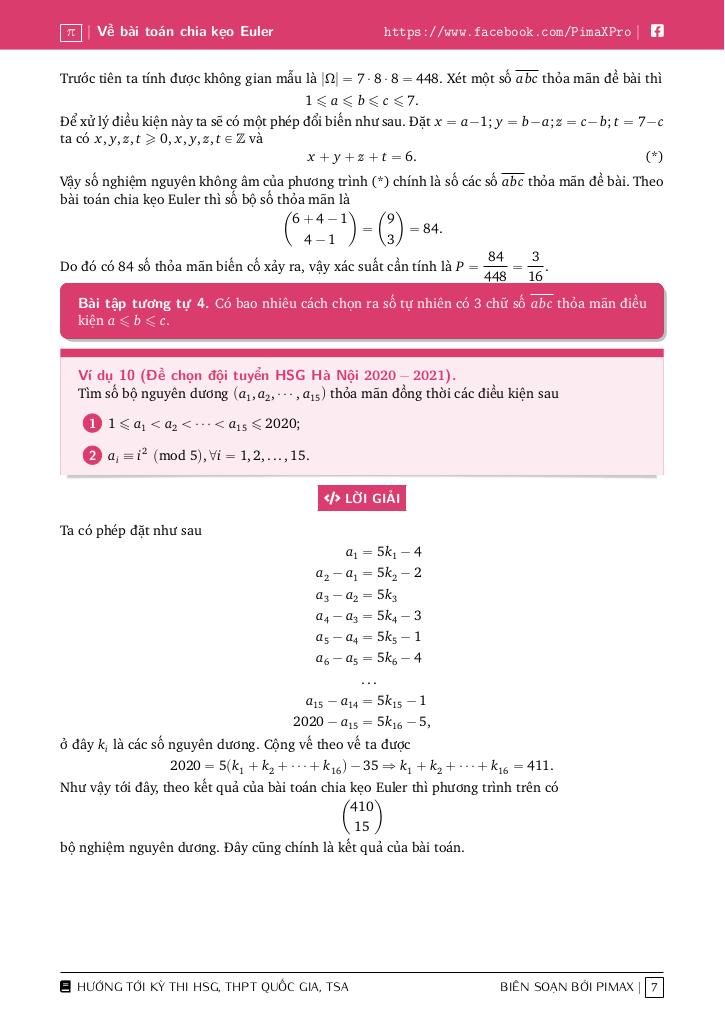 chuyên đề về bài toán chia kẹo euler 6