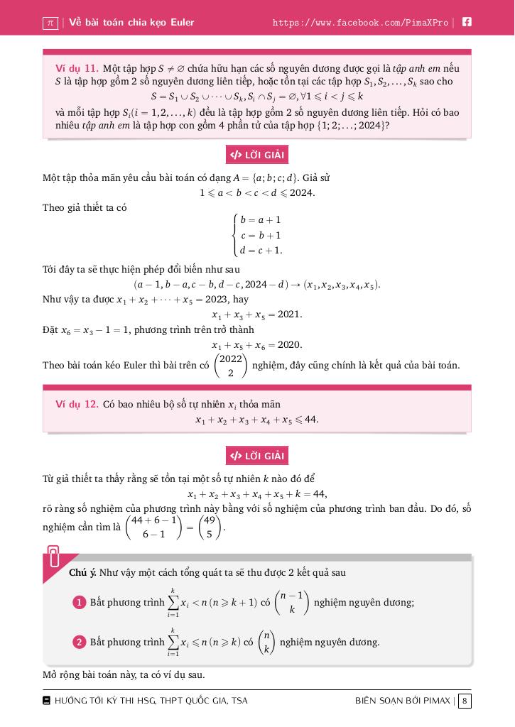 chuyên đề về bài toán chia kẹo euler 7