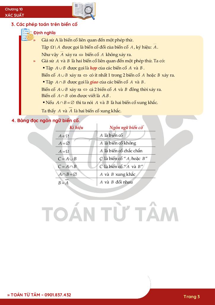 chuyên đề xác suất toán 10 3