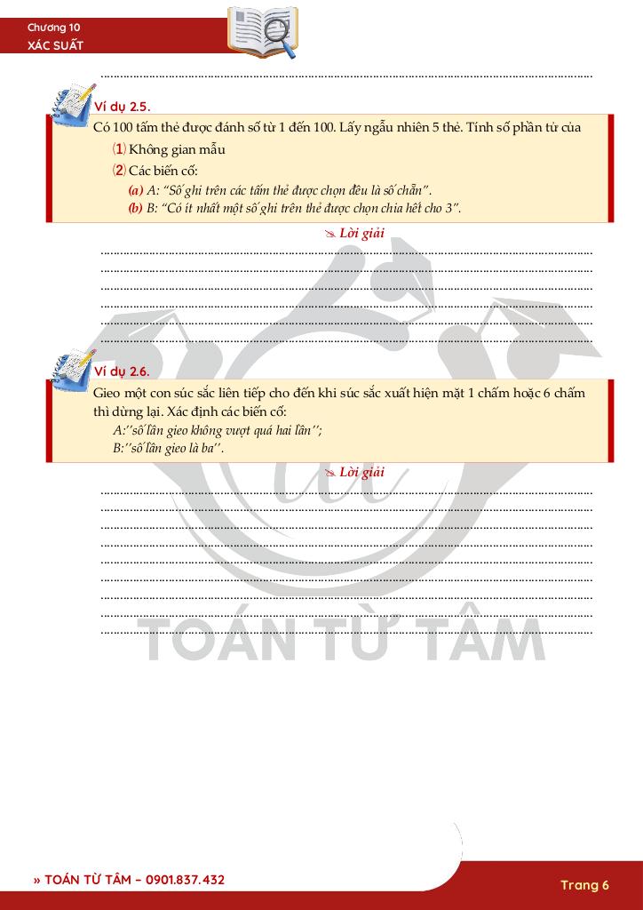chuyên đề xác suất toán 10 6