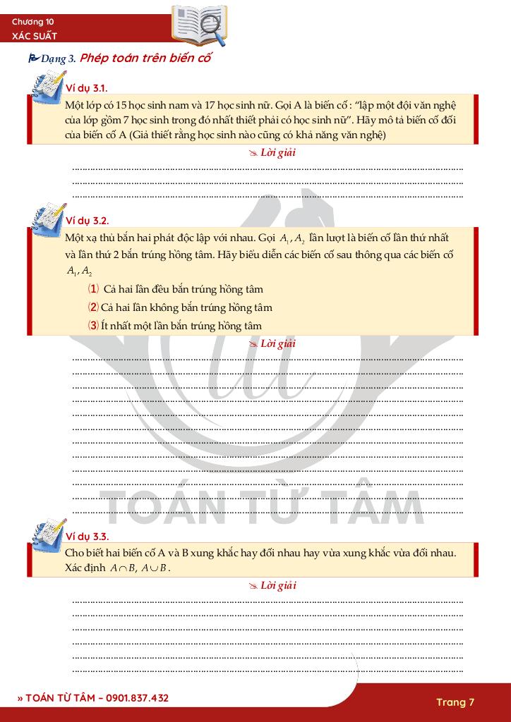 chuyên đề xác suất toán 10 7