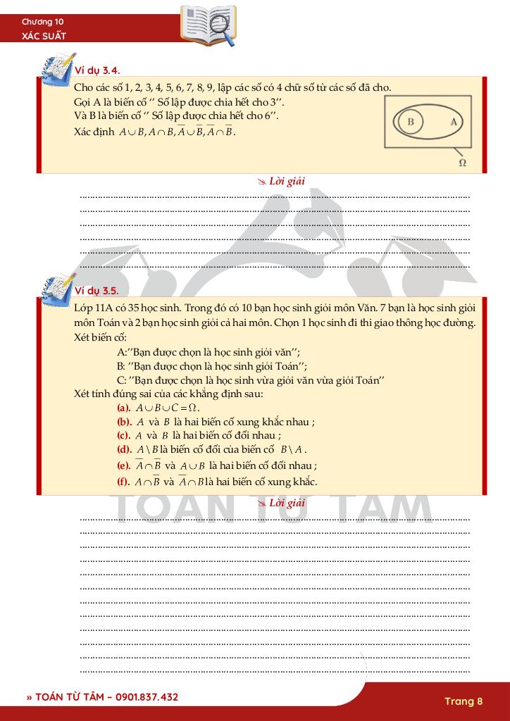 chuyên đề xác suất toán 10 8
