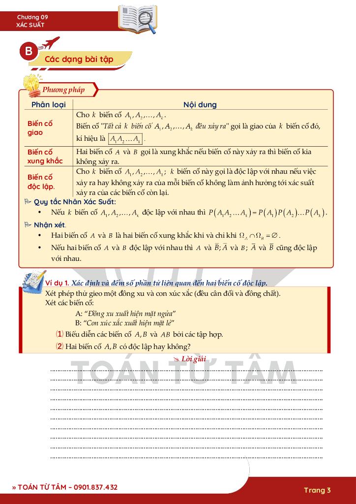 chuyên đề xác suất toán 11 3